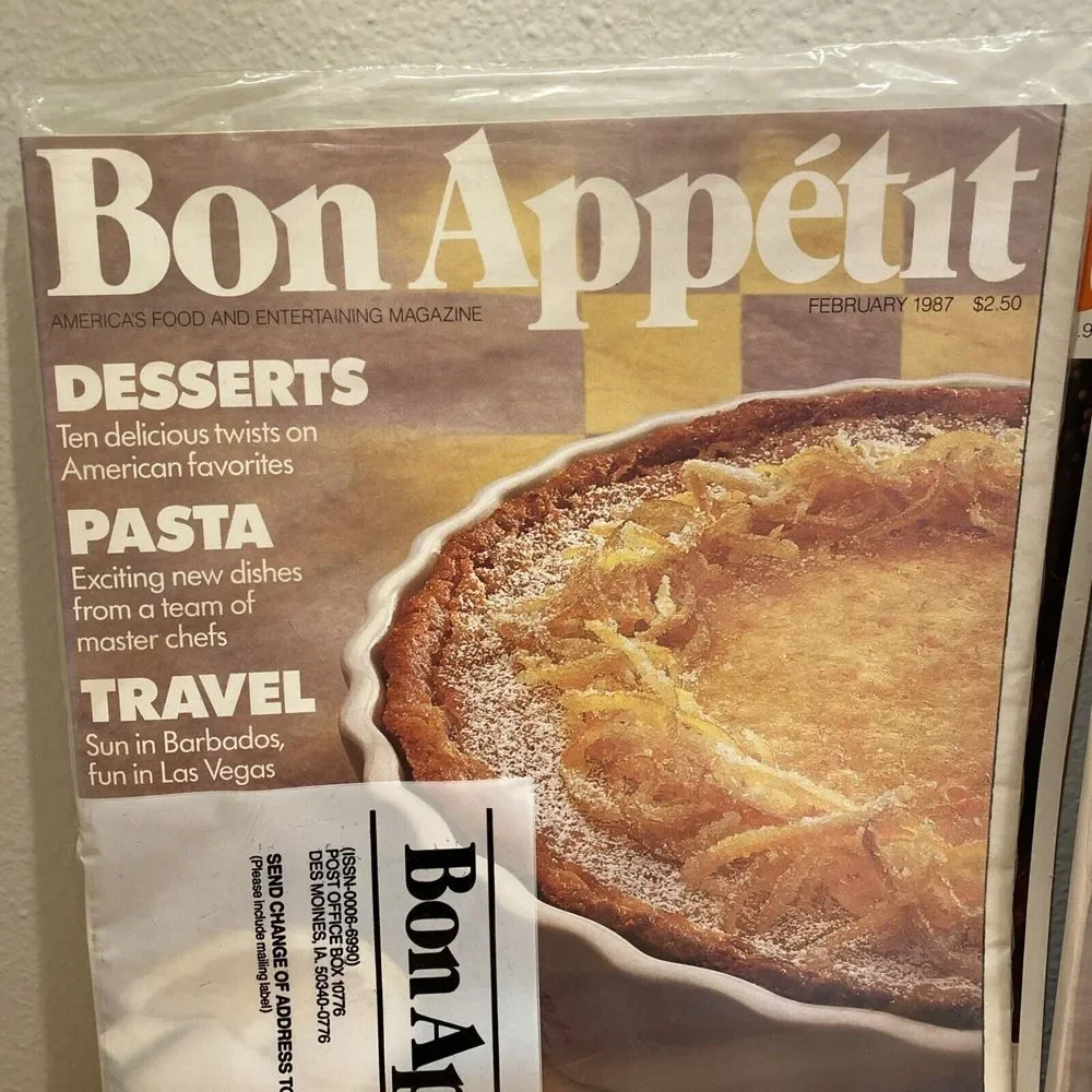 VINTAGE Lot 4 ISSUES of BON APPETIT Magazine Jan‎ 1985, April 1987, Feb Sep 1989